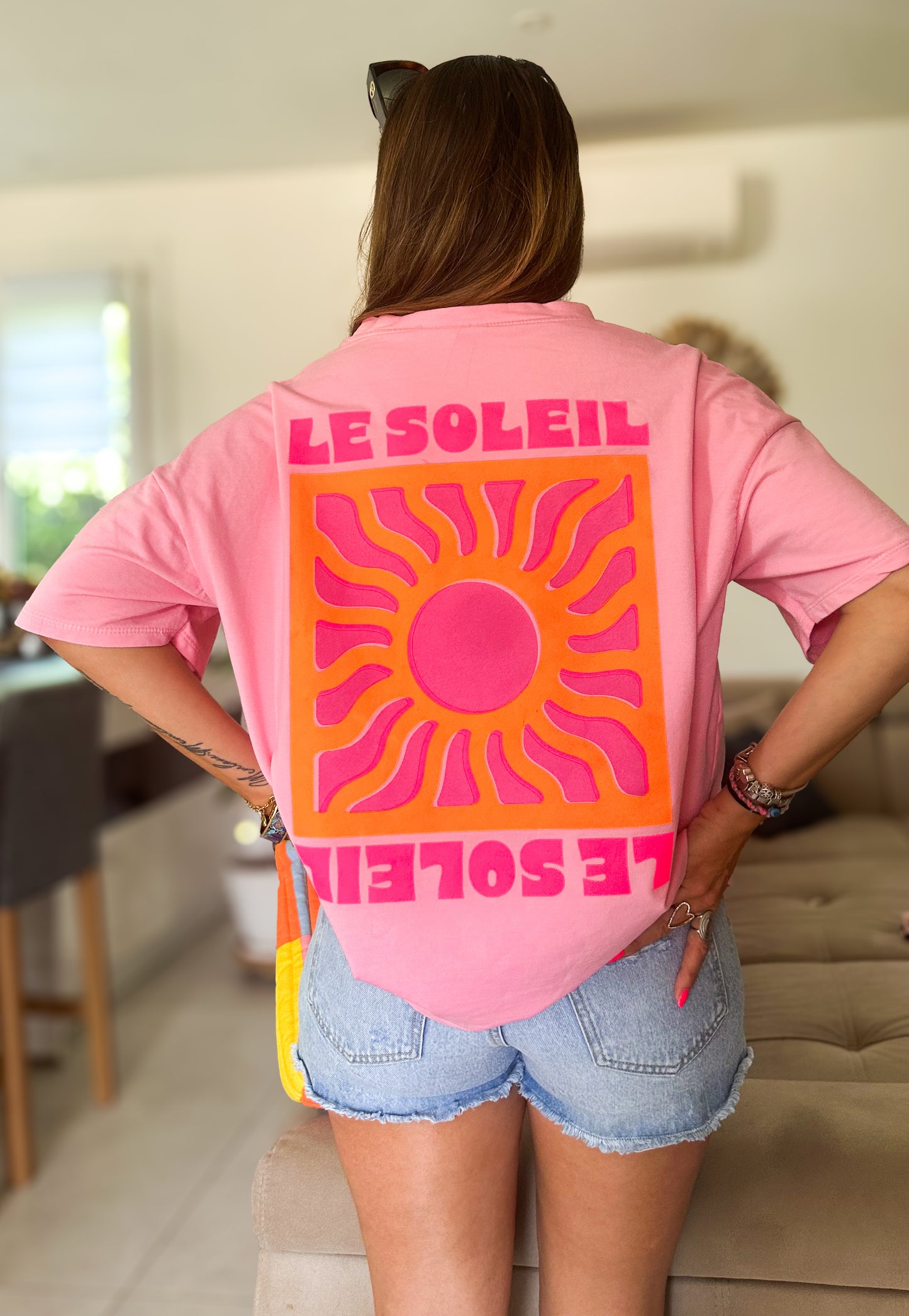Tee-Shirt "Le Soleil" Rose