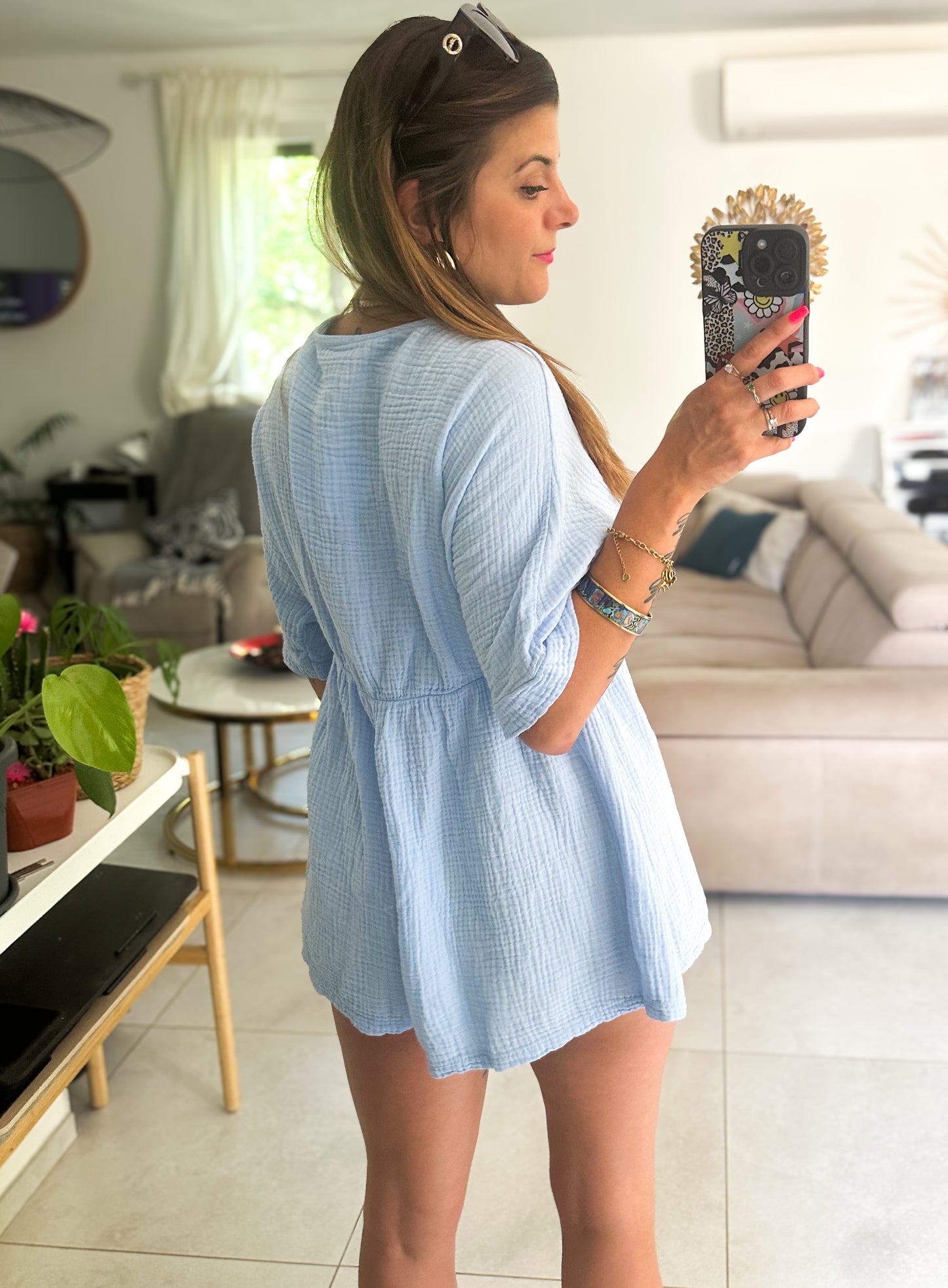 Combishort Gaze de Coton Bleu