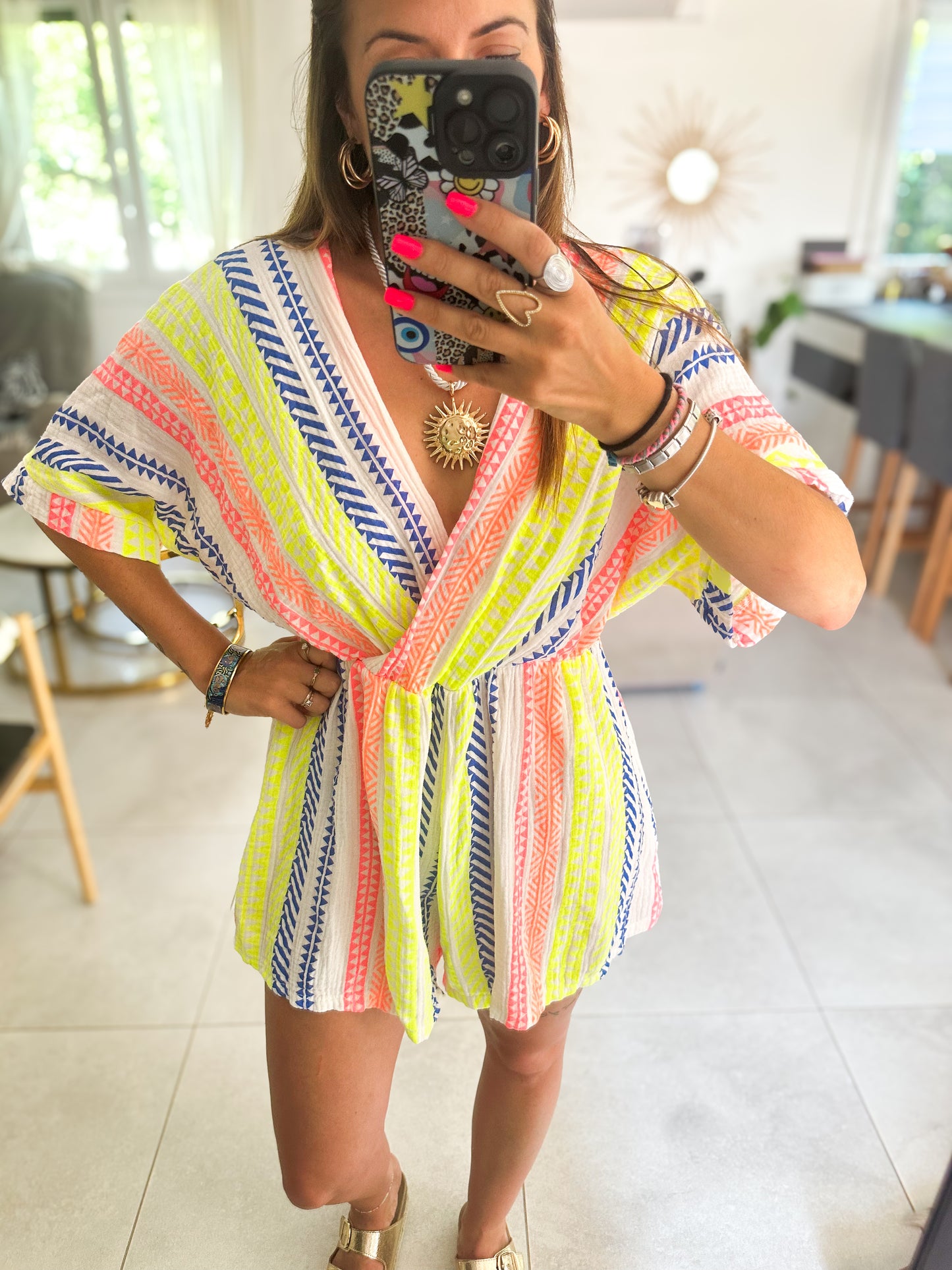 Combishort Gaze de Coton Grace