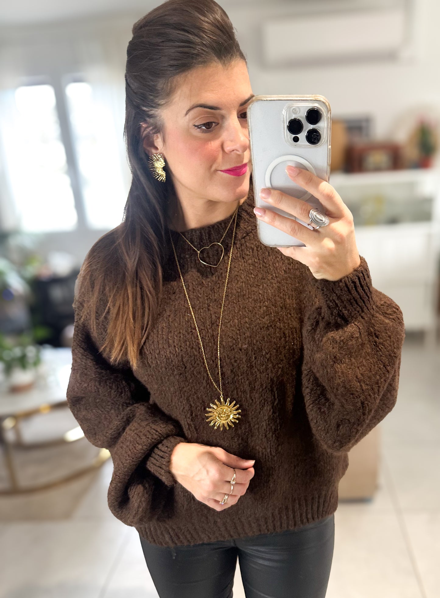 Pull Iris Marron