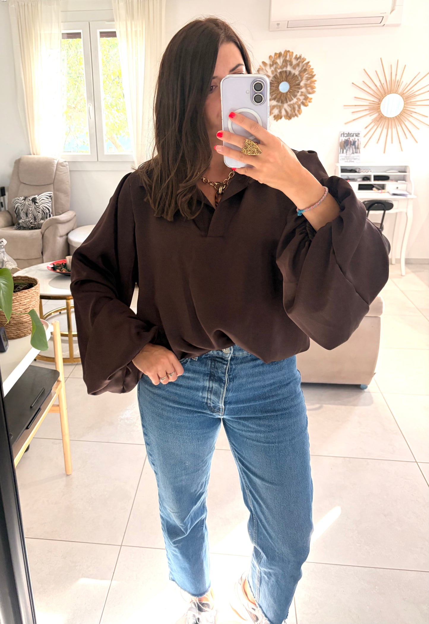 Blouse Tori Marron