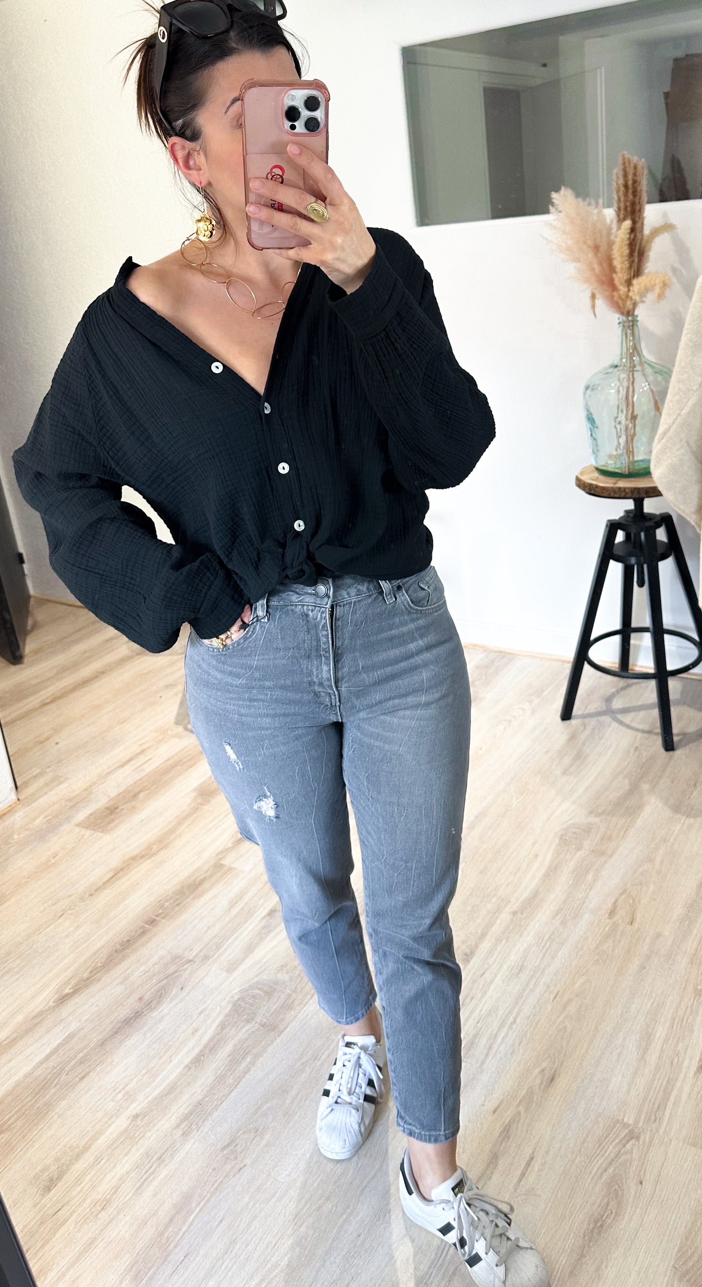 Jeans Mom Charly Gris