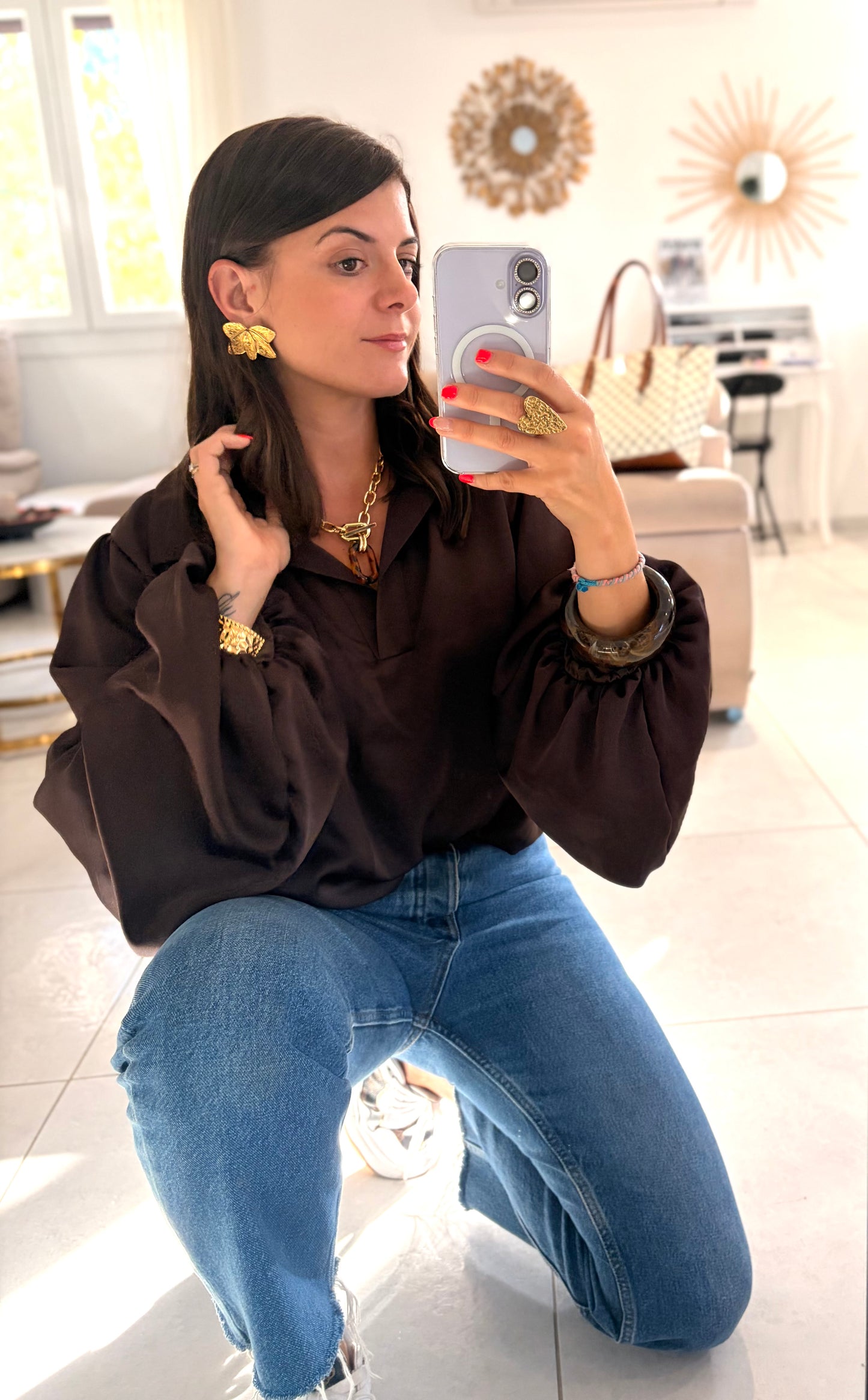 Blouse Tori Marron