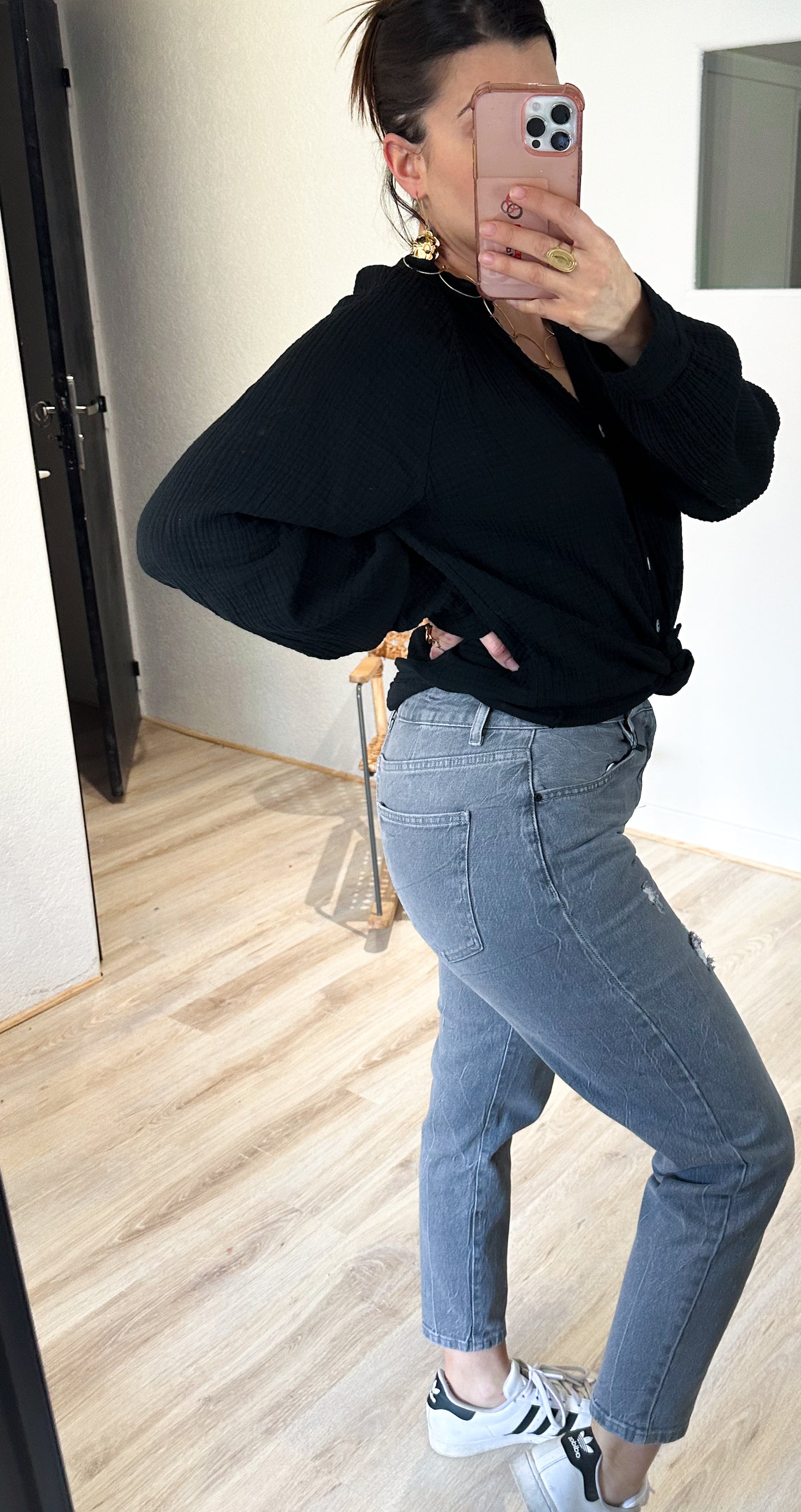 Jeans Mom Charly Gris