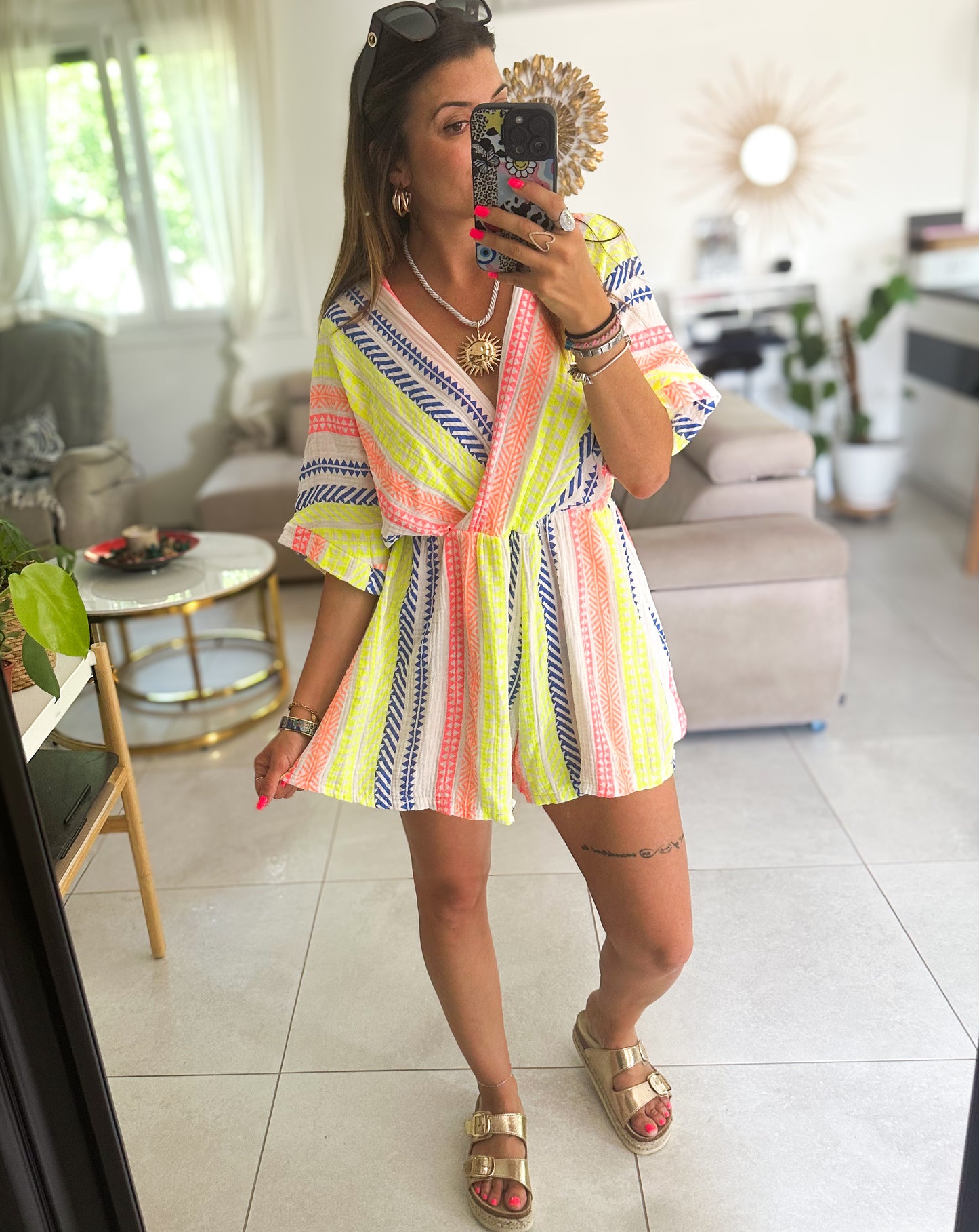 Combishort Gaze de Coton Grace