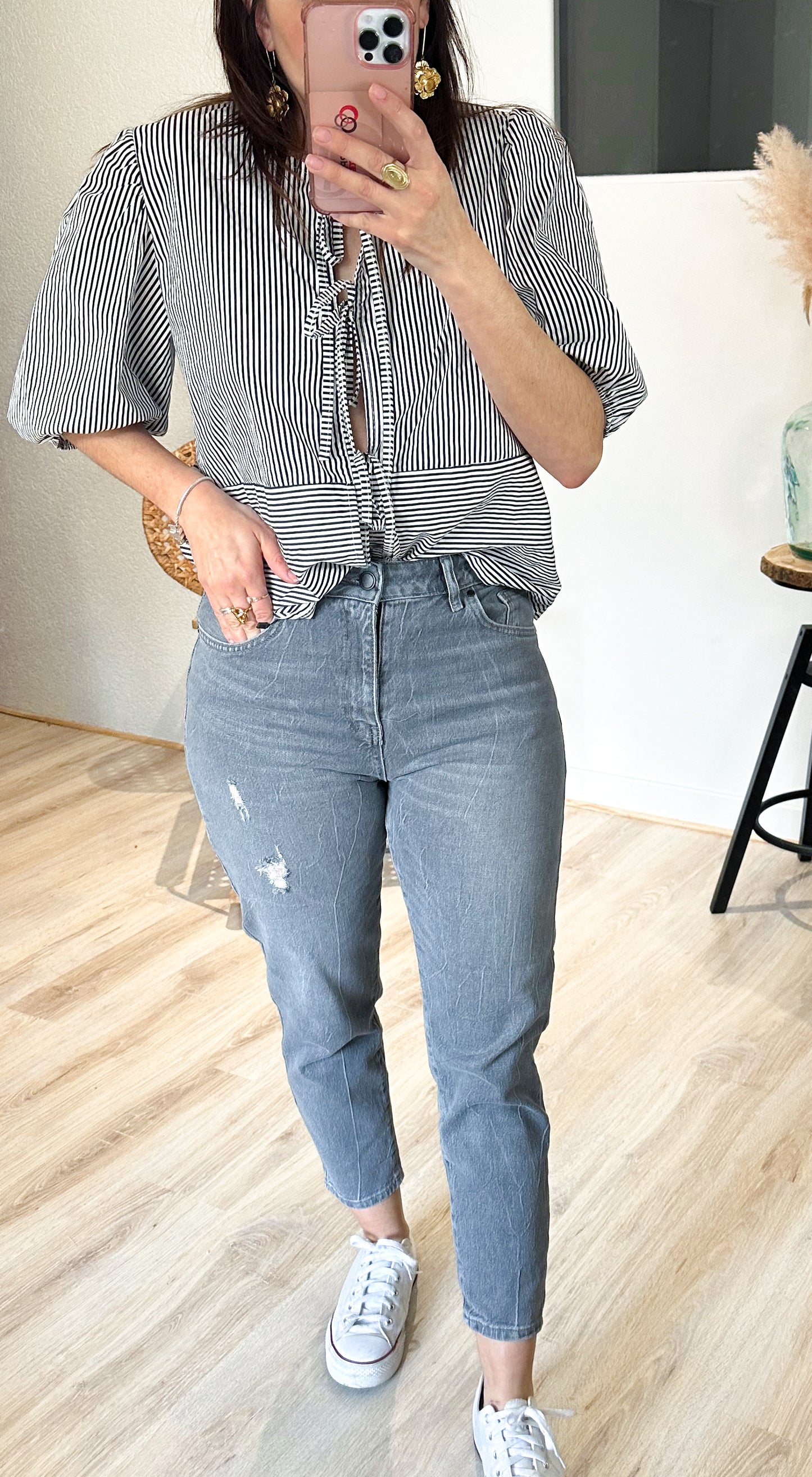Jeans Mom Charly Gris