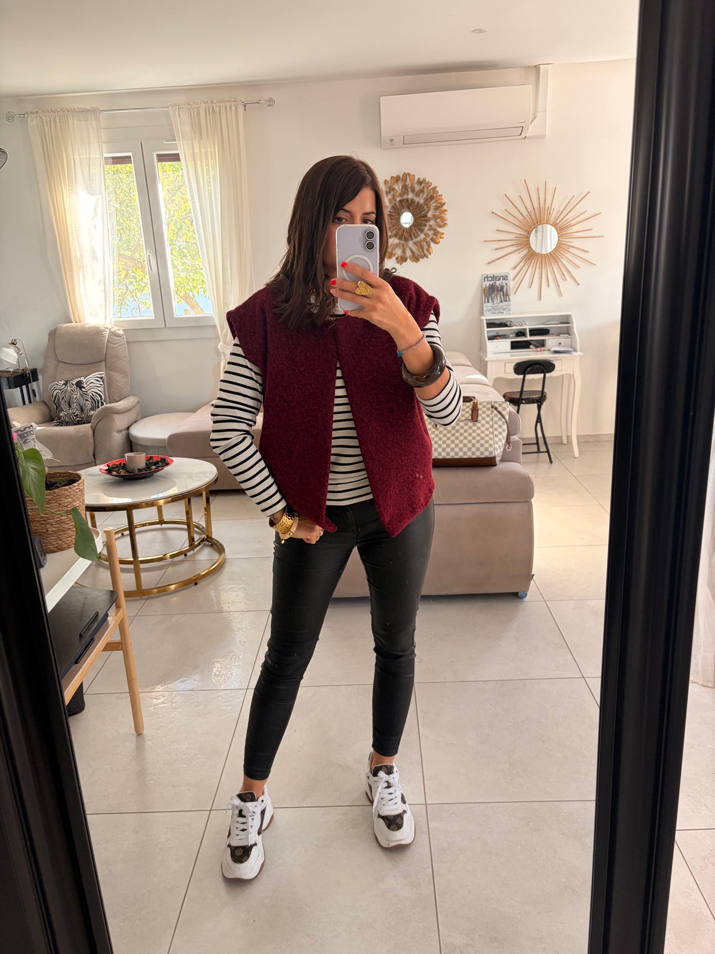 Gilet Lana Bordeaux