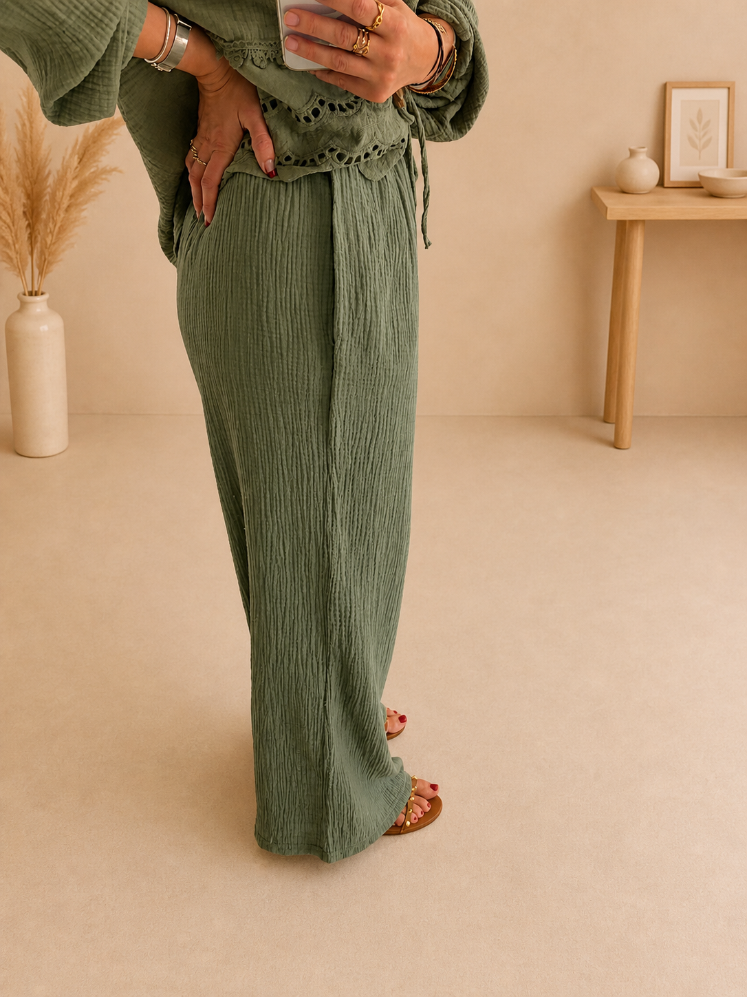 Pantalon Mila kaki