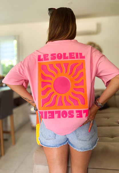Tee-Shirt "Le Soleil" Rose