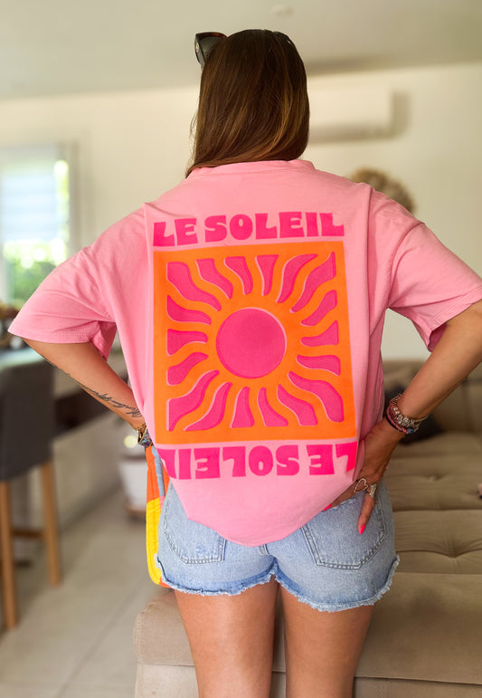 Tee-Shirt "Le Soleil" Rose