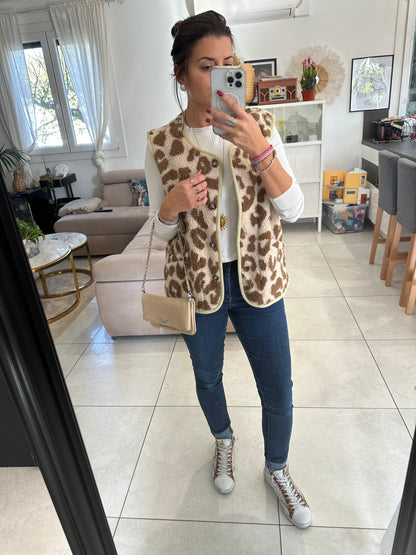 Gilet léopard Lola