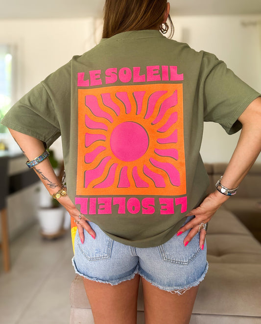 Tee-Shirt "Le Soleil" Kaki