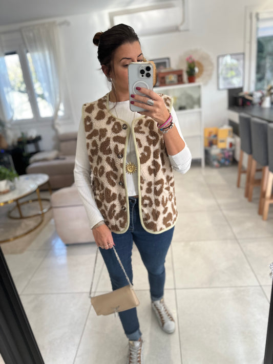 Gilet léopard Lola