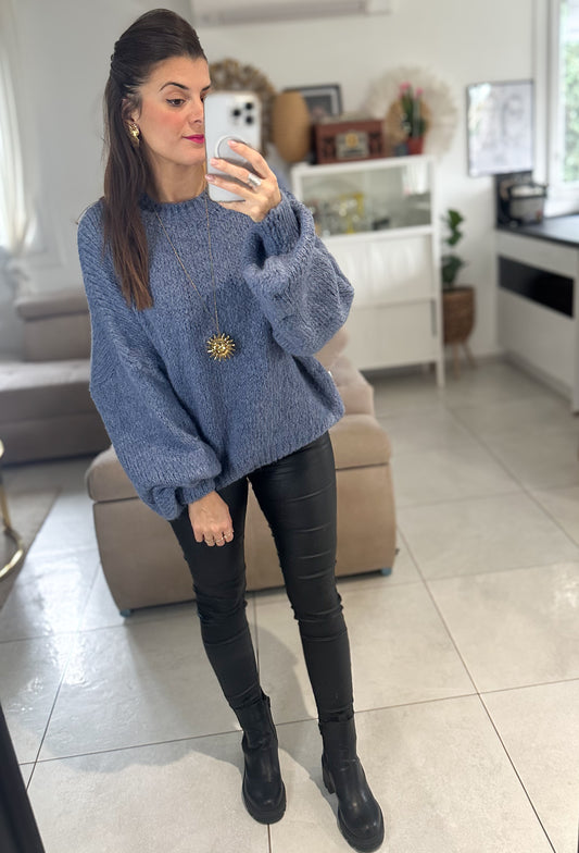 Pull Iris Bleu