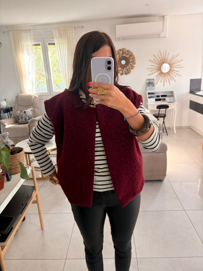 Gilet Lana Bordeaux
